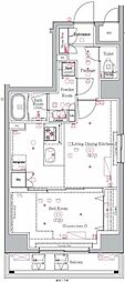 Genovia川崎3 1LDKの間取図画像