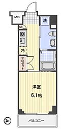 プロスペクト武蔵新城 ワンルームの間取図画像