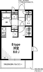 リブリ・ローズガーデン 1Kの間取図画像