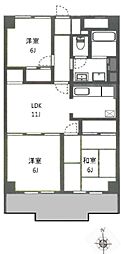 カーサヴェルデ 3LDKの間取図画像