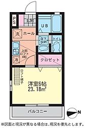 マイメゾン船橋法典 1SKの間取図画像