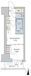 ブリリアイスト錦糸公園 1DKの間取図画像