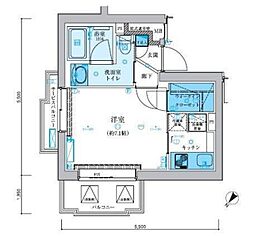 LIVCITY駒沢大学 1Kの間取図画像