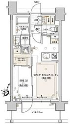 クリオラベルヴィ市ヶ谷 1LDKの間取図画像