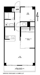 ベルライト青葉台 1SLDKの間取図画像