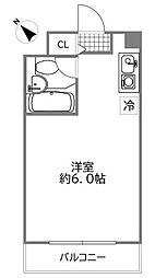 トップ南流山 ワンルームの間取図画像