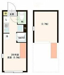 MIKI ワンルームの間取図画像