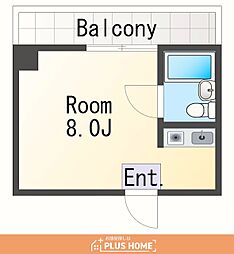 グランセオ屋形 ワンルームの間取図画像