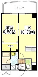 リベラいわき 1LDKの間取図画像