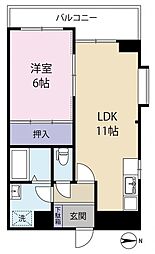 吉祥ビル 1LDKの間取図画像