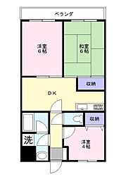 エトワール鹿沼 3DKの間取図画像