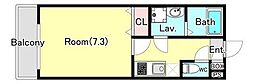 ロイヤルパーク見沼代 1Kの間取図画像