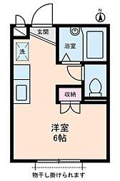 ユーハイツ ワンルームの間取図画像
