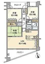 ハイコート浜田山壱丁目 1階3LDKの間取り