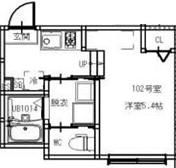 LOFT AOI 1Kの間取図画像