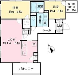 キャステロ蘆花公園 2LDKの間取図画像