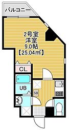 ソラトワーヌ 1LDKの間取図画像