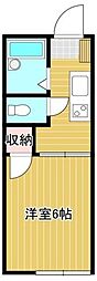 ハイム白樺 1Kの間取図画像
