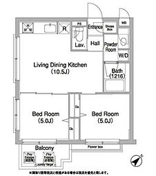 COMFORIA学芸大学 2LDKの間取図画像