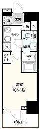 AZESTアオト2 1Kの間取図画像