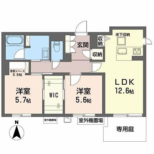 プラムベース 0101｜京都府京都市中京区壬生淵田町(賃貸マンション2LDK・1階・65.40㎡)の写真 その2