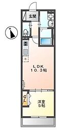 リオグランデ東戸塚 1LDKの間取図画像