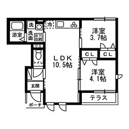 (仮称)練馬区北町1丁目新築 2LDKの間取図画像