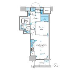 パークアクシス豊洲キャナル 8階1LDKの間取り