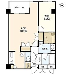 KDXレジデンス成城 1LDKの間取図画像