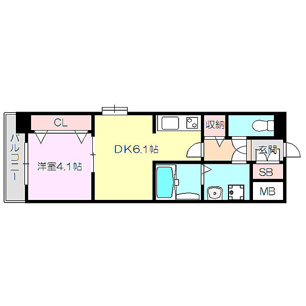 スプランディッド新大阪ＥＡＳＴ ｜大阪府大阪市東淀川区淡路１丁目(賃貸マンション1DK・2階・30.00㎡)の写真 その2