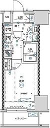 フェルクルールプレスト青戸 1Kの間取図画像