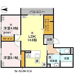 そらみつ大和八木 2LDKの間取図画像