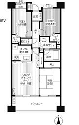 コスモ戸田公園セントラルビュー 3LDKの間取図画像