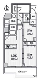 S-RESIDENCE千住大橋broad 2LDKの間取図画像