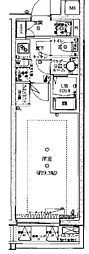エスペルーモ桜新町 1Kの間取図画像
