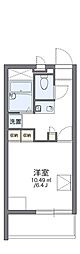 レオパレスJOY 1Kの間取図画像