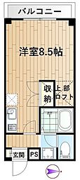 ジュエル元住吉 ワンルームの間取図画像