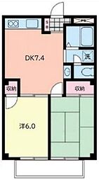 ドエルフォーラムA棟 2DKの間取図画像
