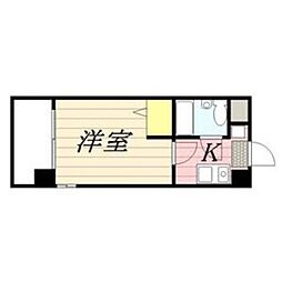 メゾン・ド・コンフォート 1Kの間取図画像