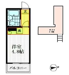 イル春日町 ワンルームの間取図画像