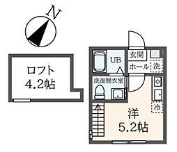 risingsun元町 ワンルームの間取図画像
