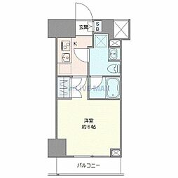 石川アパート 1Kの間取図画像