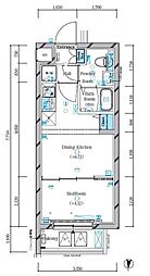 ガリシア池上2 1DKの間取図画像