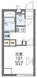 レオパレスMOKUREN 1Kの間取図画像