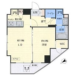 カスタリア中野 1LDKの間取図画像