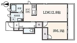リラフォート 1LDKの間取図画像