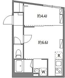 ソラシアレジデンス早稲田 5階1DKの間取り