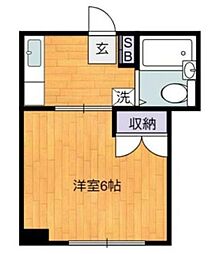 エステェビル 1Kの間取図画像