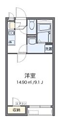 クレイノサンライト緑ヶ丘 1Kの間取図画像