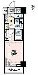プレール・ドゥーク両国2 1Kの間取図画像